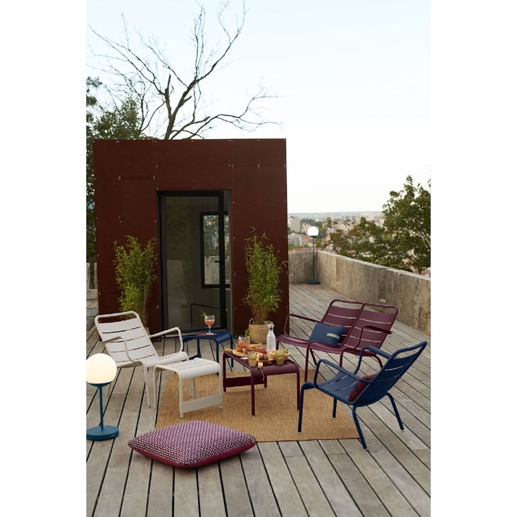 Acapulco Blue Luxembourg Lightweight Aluminum Side Table