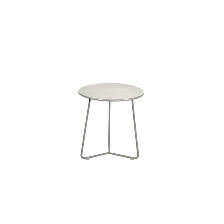 Cotton White Powder Coated Steel Side Table