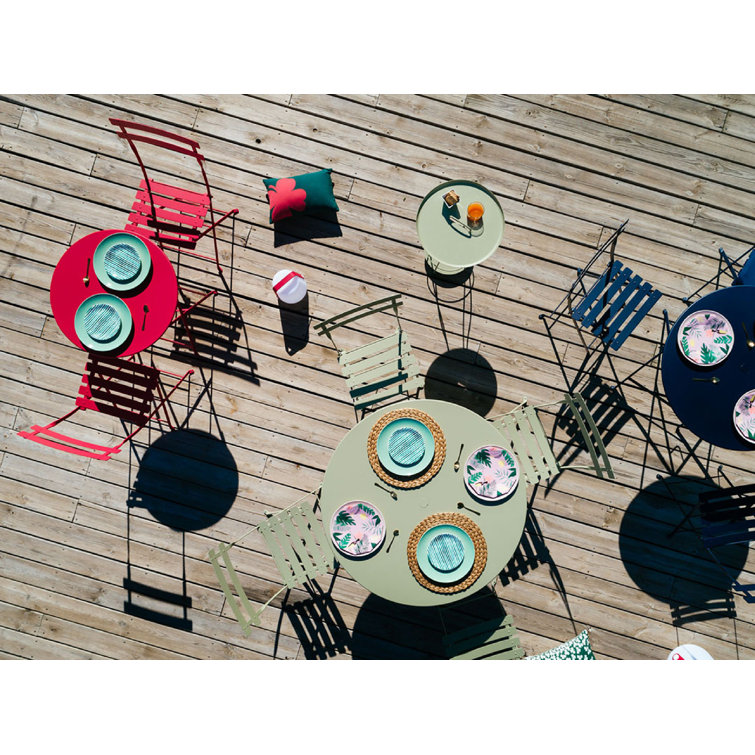 Gingerbread Steel Foldable Bistro Chair Set