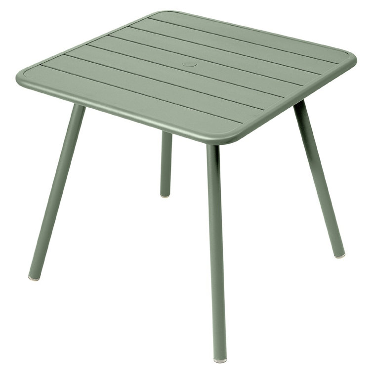 Cactus Green Aluminum Square Dining Table