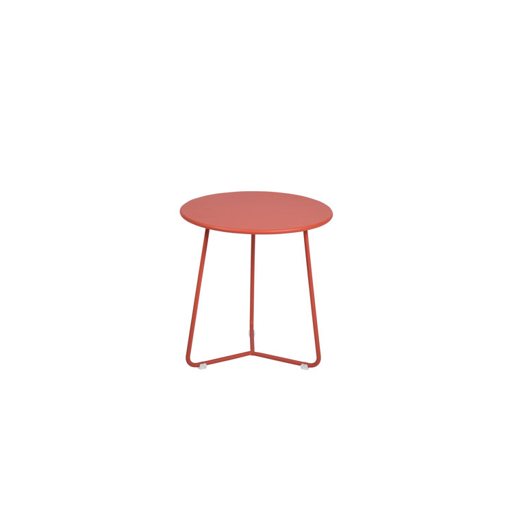 Cotton White Powder Coated Steel Side Table