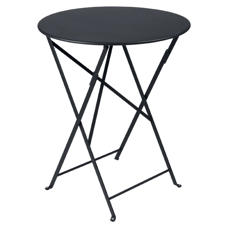 Nutmeg Round Metal Folding Bistro Table, 24"