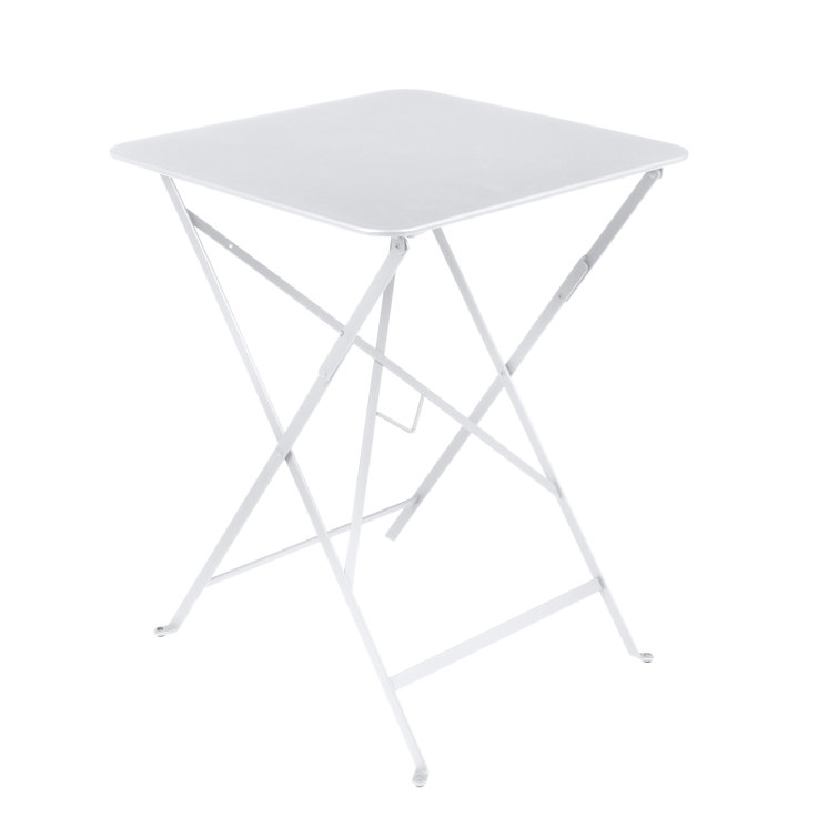 Cactus Green Metal Outdoor Folding Dining Table with Umbrella Hole