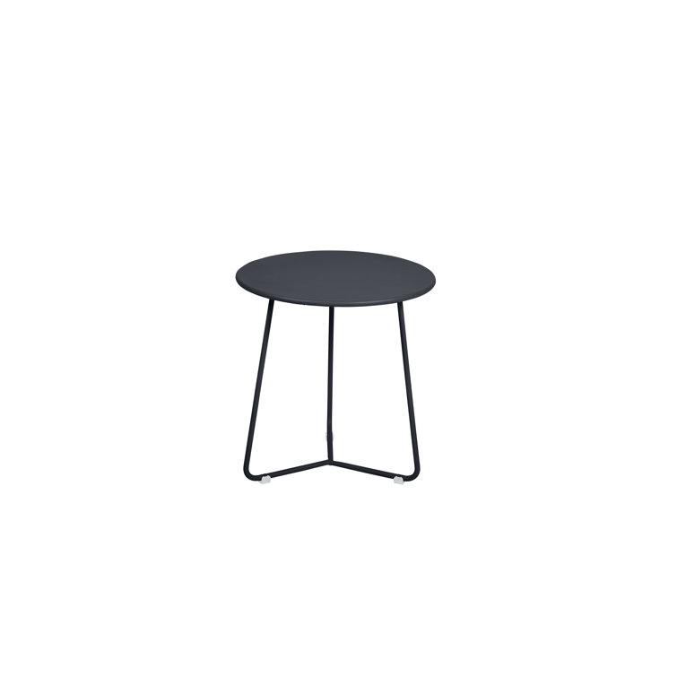 Cotton White Powder Coated Steel Side Table