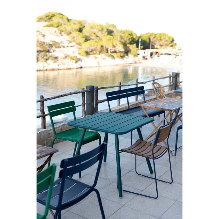 Cactus Green Aluminum Square Dining Table