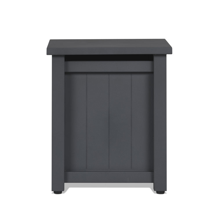 Gray Powder Coated Steel Free-standing Gas Fire Pit Table