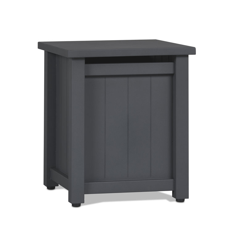 Gray Powder Coated Steel Free-standing Gas Fire Pit Table