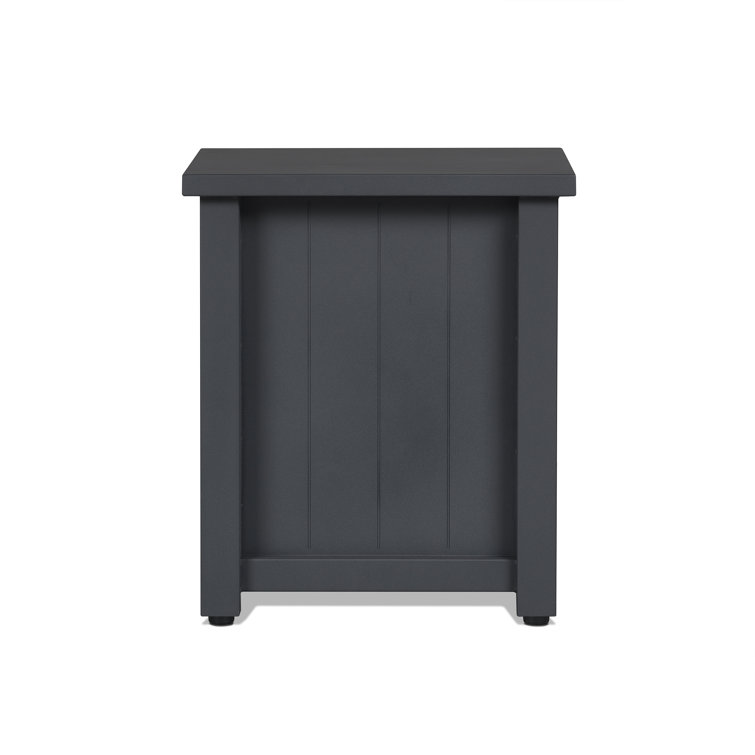 Gray Powder Coated Steel Free-standing Gas Fire Pit Table