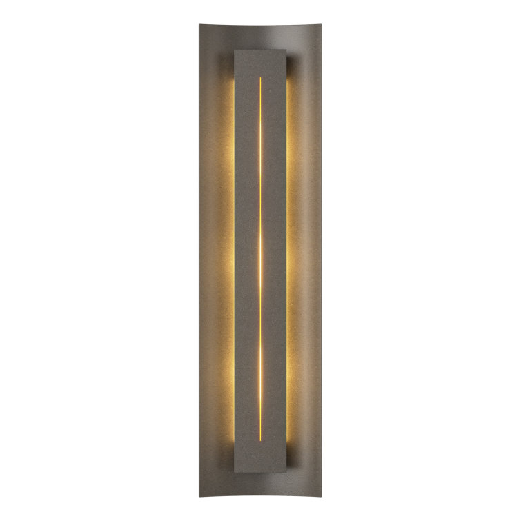 Gallery Ivory Art Glass & Dark Smoke Hand-Forged Sconce