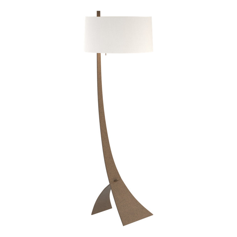 58.5'' Bronze and Natural Anna Floor Lamp with LED Light