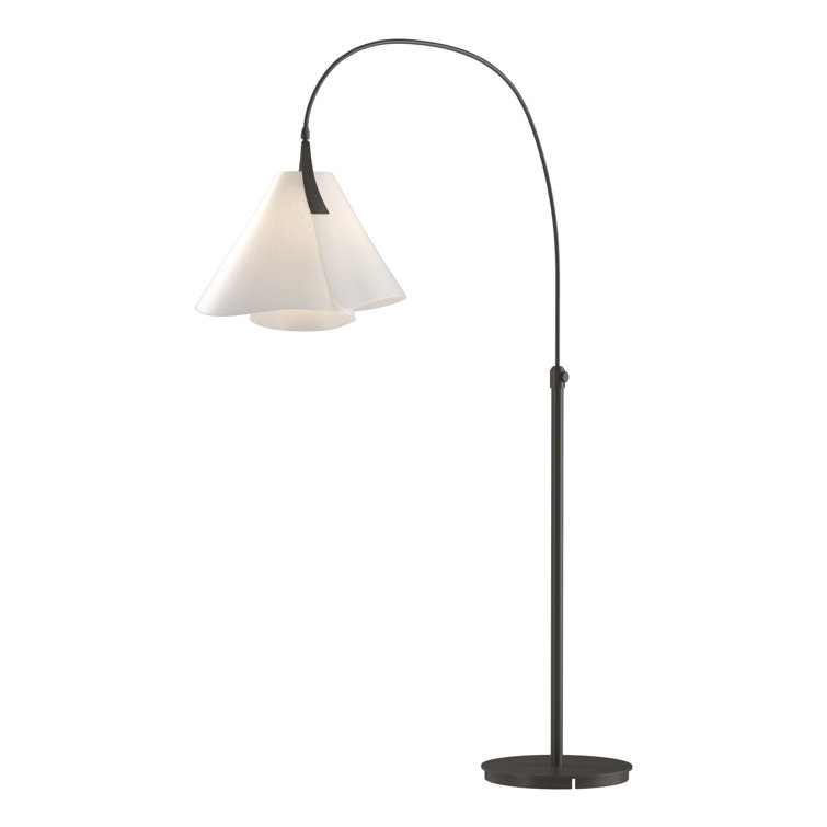 Mobius 66.3" Arc Floor Lamp in Spun Frost and Dark Smoke