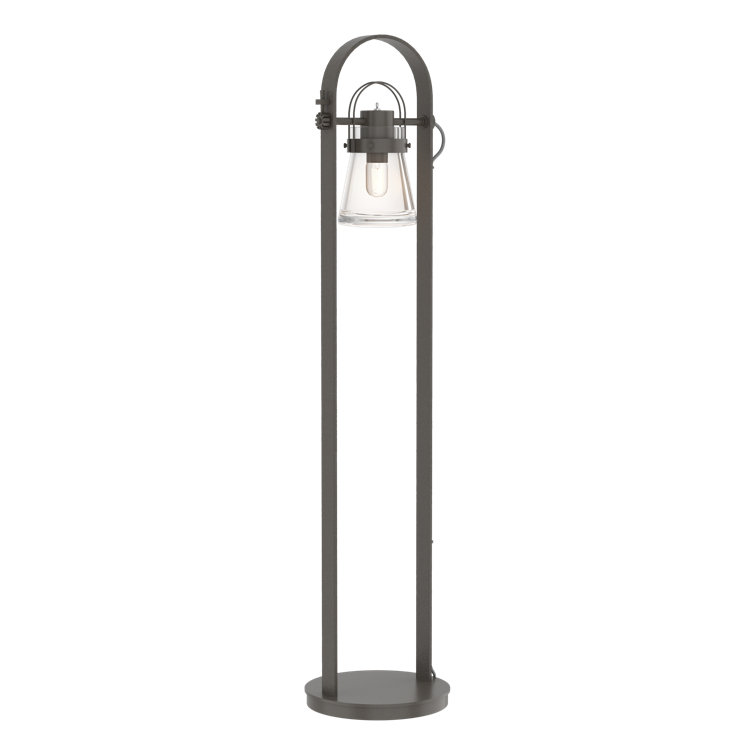 Erlenmeyer Dark Smoke 51'' Industrial Glass Floor Lamp