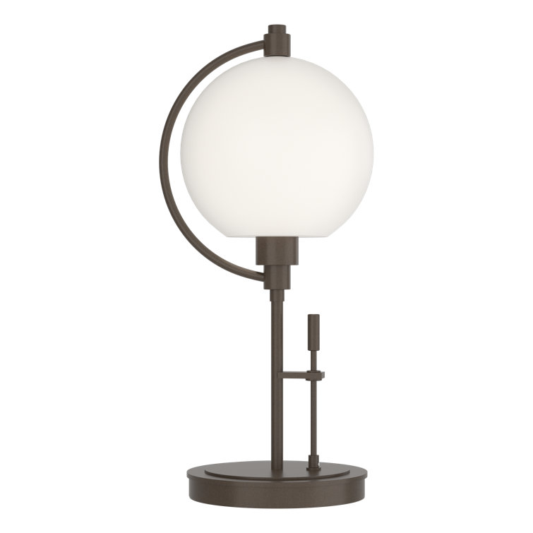 Pluto Opal Glass & Mahogany Bronze 19.3" Table Lamp