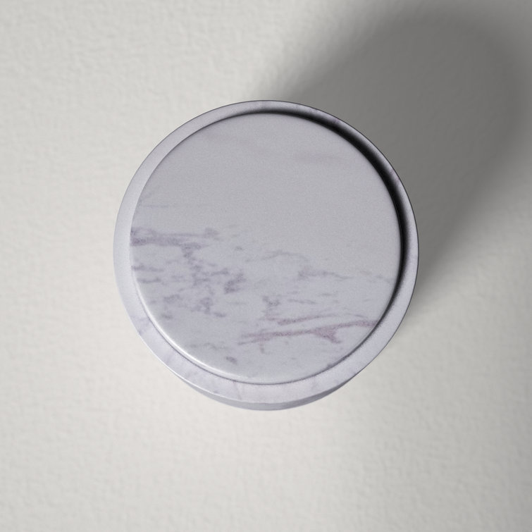 White Marble BPA-Free Contemporary Jar