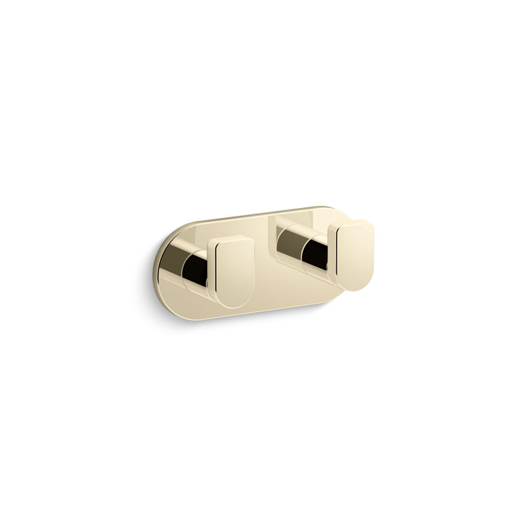 Gold Minimalist Double Wall Mounted Robe Hook