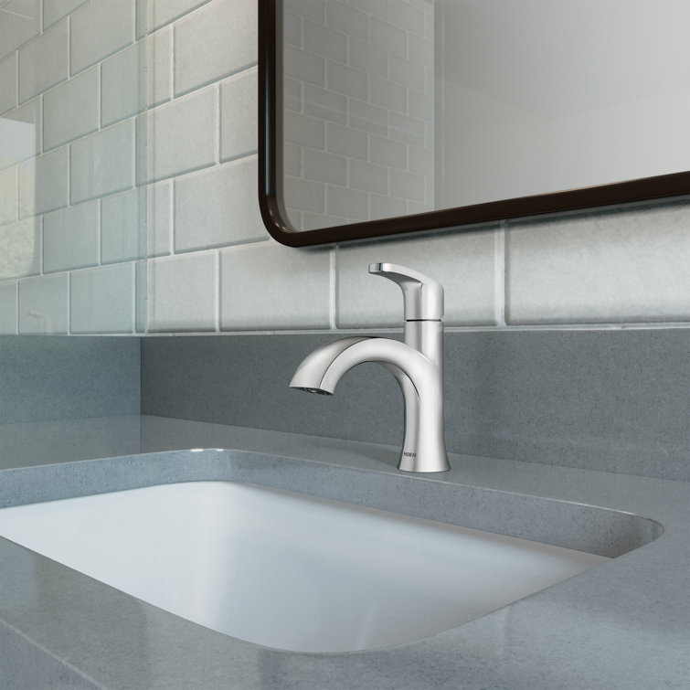 Karis Spot Resist Brushed Nickel Single Handle Bathroom Faucet