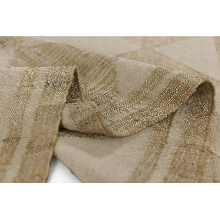 Handmade Orchard Ivory Flat Woven Wool & Synthetic 10' x 14' Area Rug