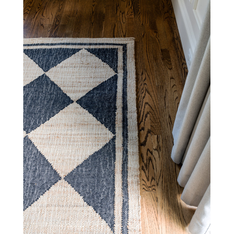 Orchard Court Black Hand-Woven Wool 5' x 8' Area Rug