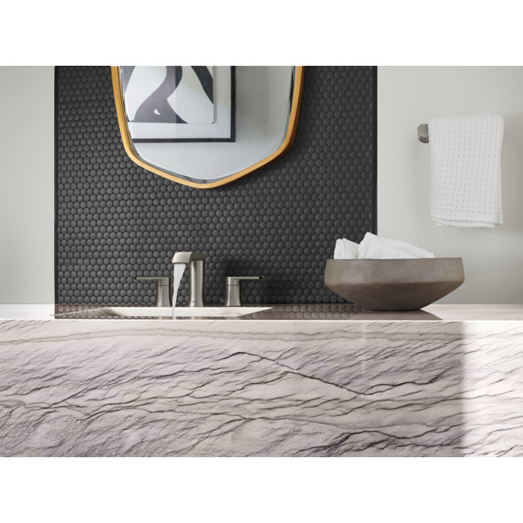 Modern Black and Nickel 10" Widespread Bathroom Faucet with Dual Handles