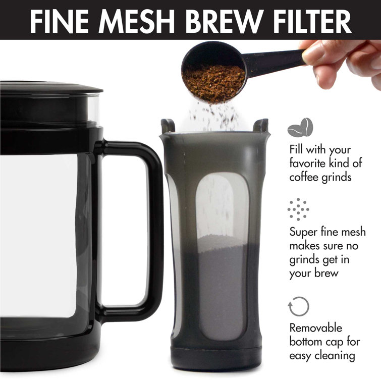 Primula 1.6 qt Black and Clear Cold Brew Coffee Maker