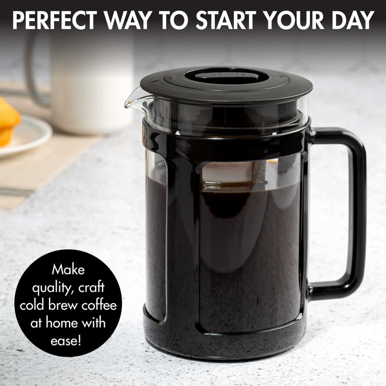 Primula 1.6 qt Black and Clear Cold Brew Coffee Maker