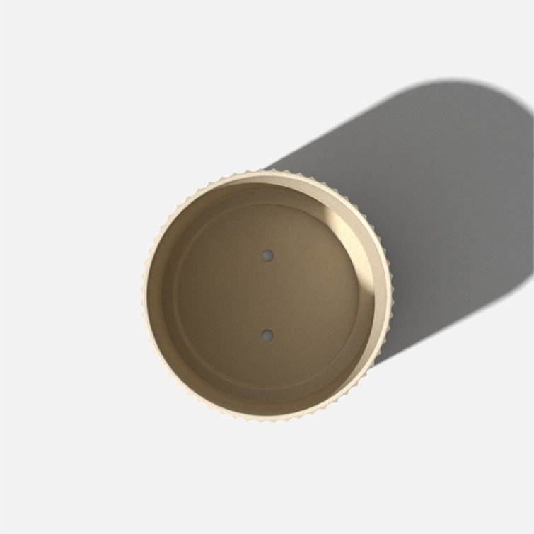 Demi 16" Sandstone Plastic-Stone Round Planter
