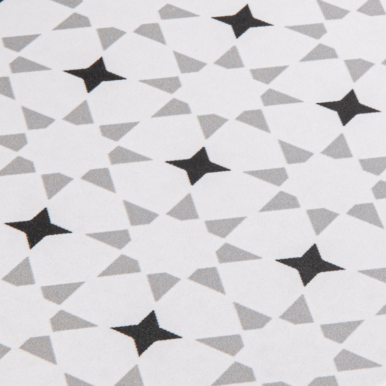 Bliss 8" Black and White Porcelain Patterned Tile