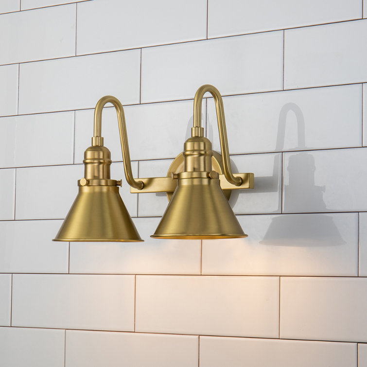 Provence Aged Brass 2-Light Outdoor Vanity Light