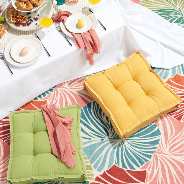Multicolor Tropical Leaf Pattern Outdoor Area Rug