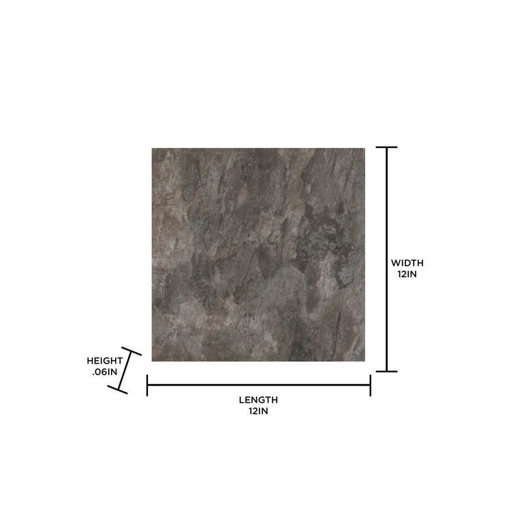 Brownstone 12'' x 12'' Peel and Stick Vinyl Floor Tiles