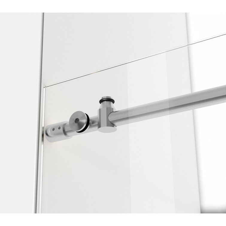 Brushed Nickel Frameless Sliding Shower Door 48" x 76"