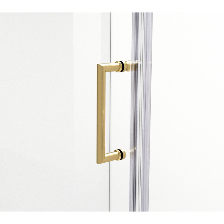 Elegant Gold Frameless Glass Shower Door 60 x 72