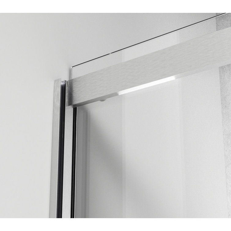 Brushed Nickel 60" Frameless Double Sliding Tub Door