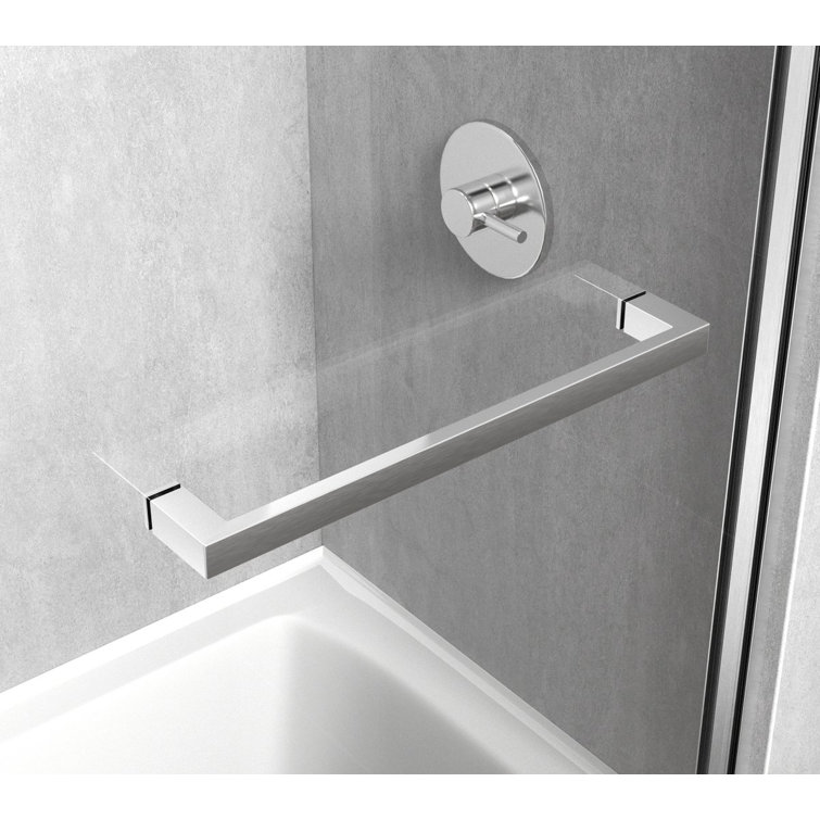 Brushed Nickel 60" Frameless Double Sliding Tub Door