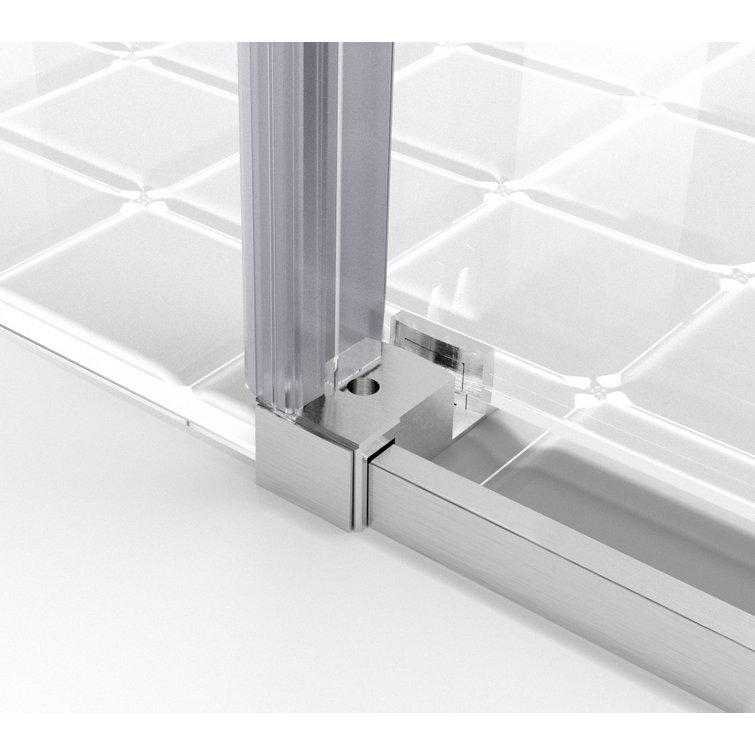 Brushed Nickel Frameless Sliding Shower Door 48" x 76"