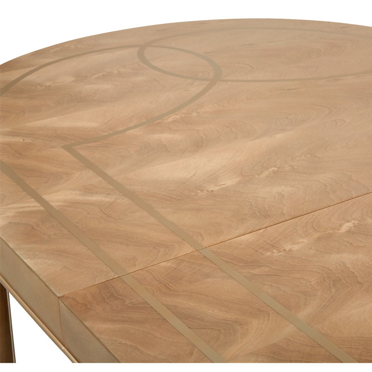 Caramel Mahogany Oval Extendable Dining Table with Chardonnay Accents