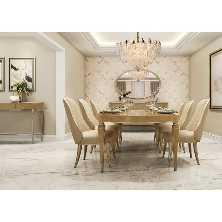 Caramel Mahogany Oval Extendable Dining Table with Chardonnay Accents