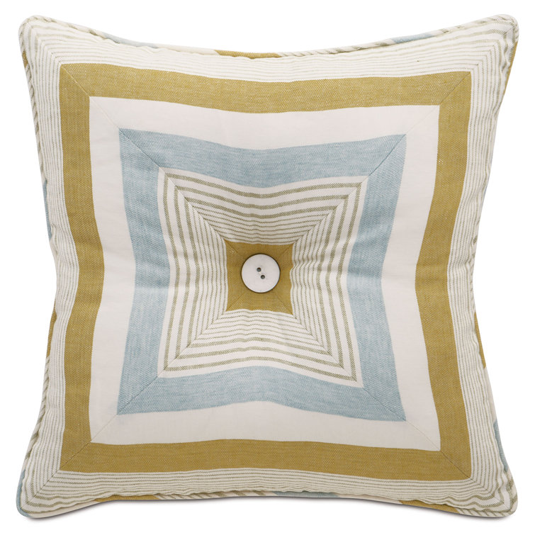 Magnolia Truvy Pond Tufted Linen Geometric Throw Pillow