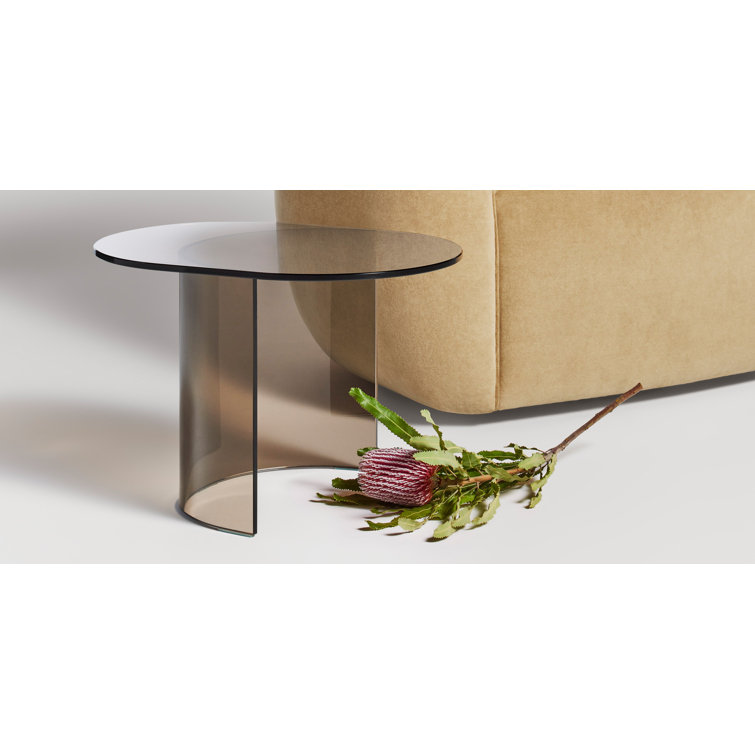 Bronze Tempered Glass Round Side Table