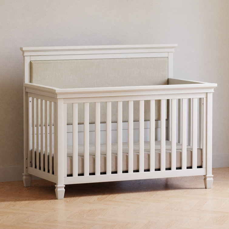 Darlington Warm White 4-in-1 Convertible Upholstered Crib