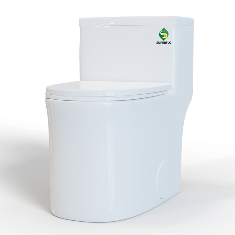 White Elongated Dual-Flush Macerating Toilet with 17'' Seat Height