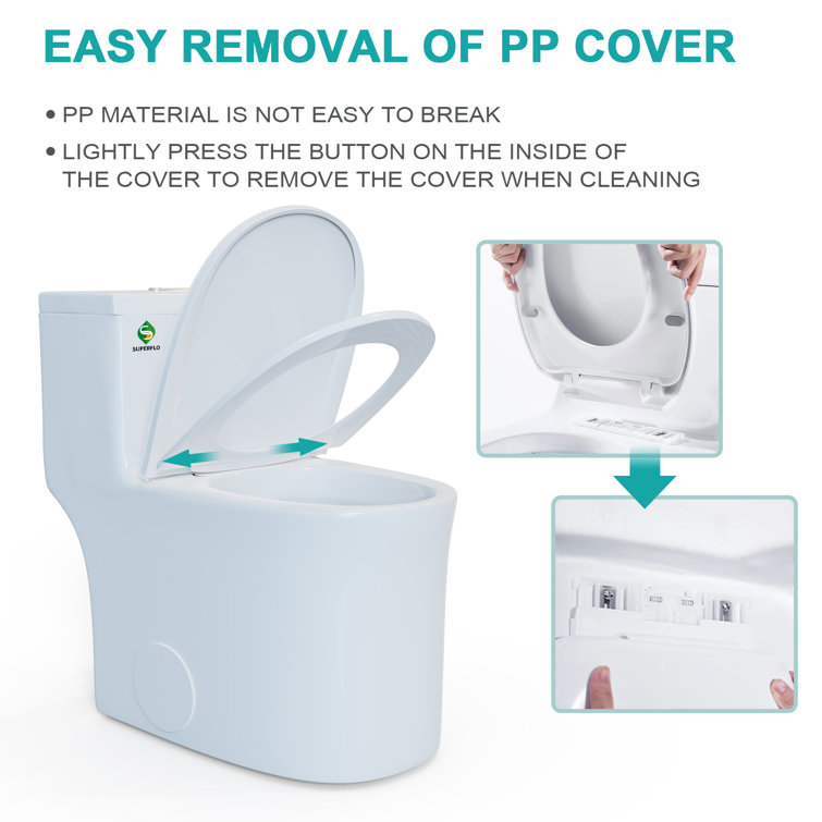 White Elongated Dual-Flush Macerating Toilet with 17'' Seat Height