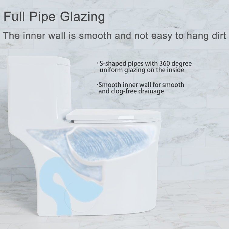 White Elongated Dual-Flush Macerating Toilet with 17'' Seat Height