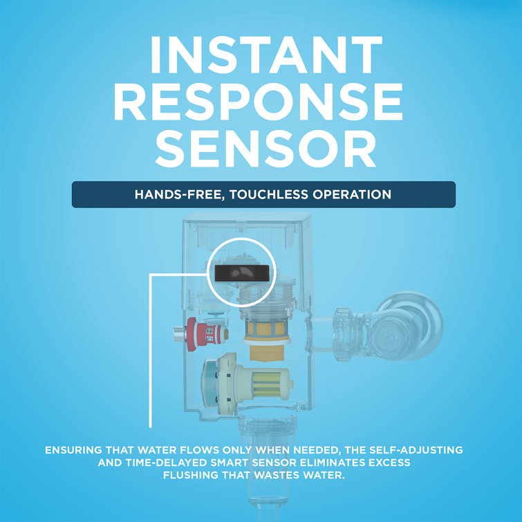 Polished Chrome Touchless High-Efficiency Flushometer Valve
