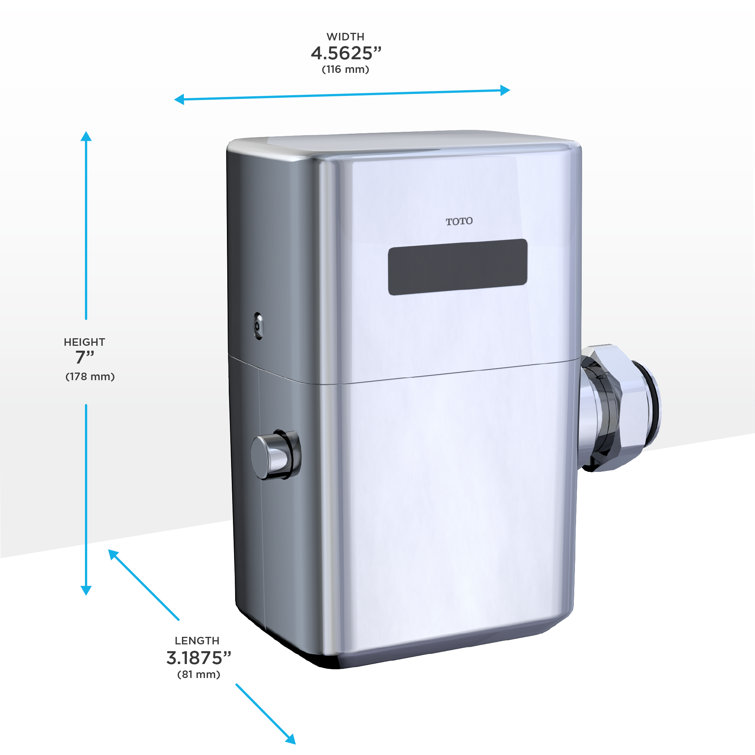 Polished Chrome Touchless High-Efficiency Flushometer Valve