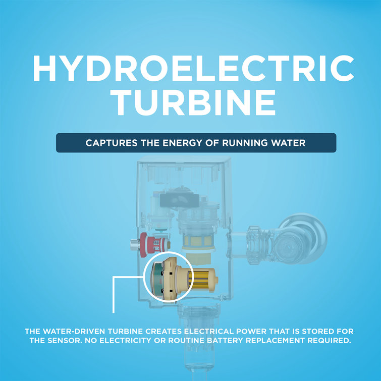 Polished Chrome Touchless High-Efficiency Flushometer Valve