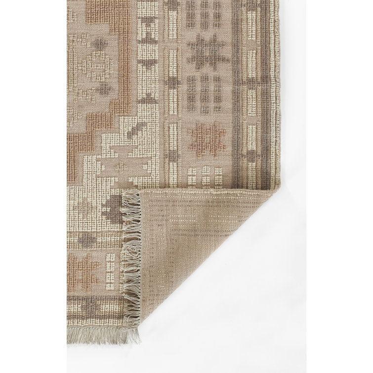 Bristol Flatweave Wool Runner Rug in Orange and Brown