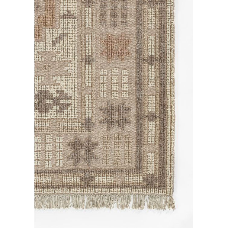 Bristol Flatweave Wool Runner Rug in Orange and Brown