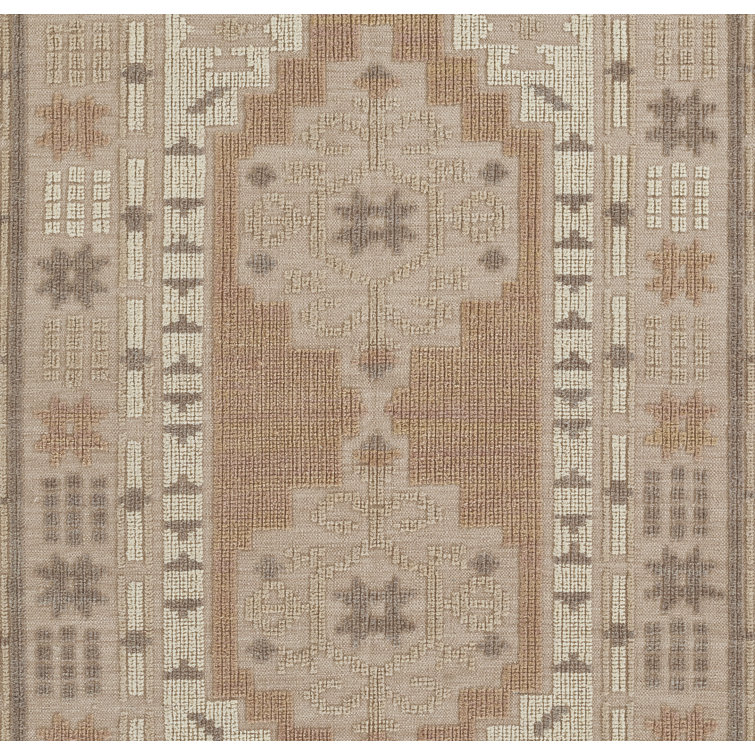 Bristol Flatweave Wool Runner Rug in Orange and Brown