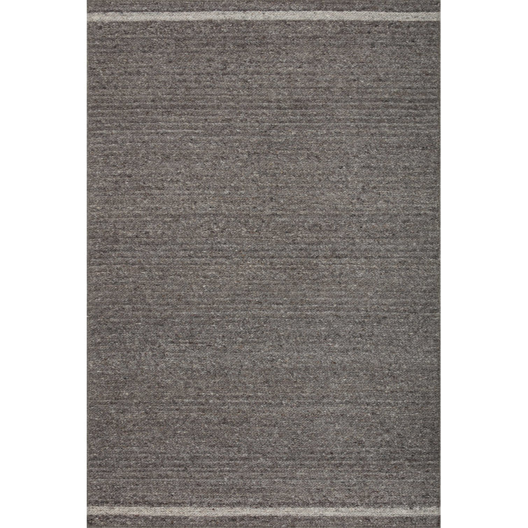 Granite and Silver Tufted Wool 5' x 7' Area Rug